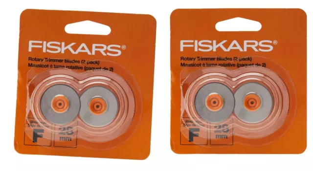 Hojas recortadoras rotativas de repuesto Fiskars 28 mm estilo F (paquete de 2 = 4 cuchillas)