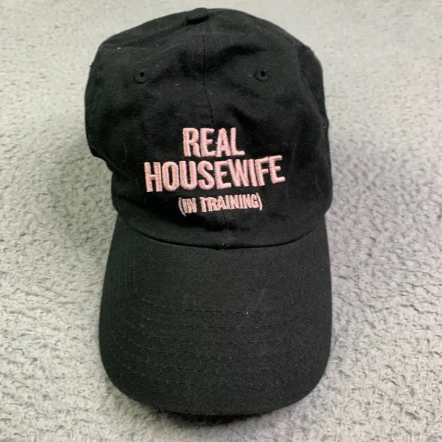 Real House Wife In Training Strap Back Black Hat Cap Womens lightweight Ladies