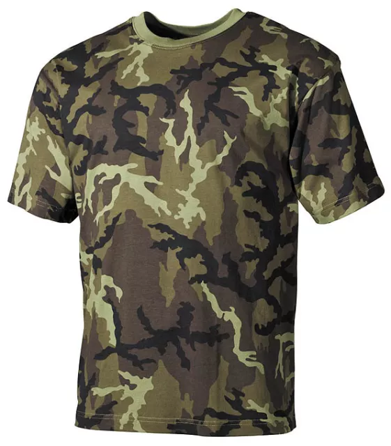 Czech Army Mens Camo Short Sleeve T-Shirt Tee Vz.95,M95 Camo Pattern - CZ Camo