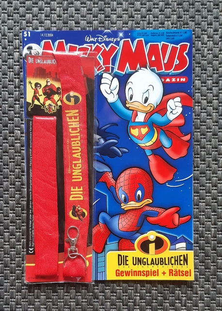Micky Maus Heft 51 / 14.12.2004  mit Beilage Die Unglaublichen - Schlüsselband 