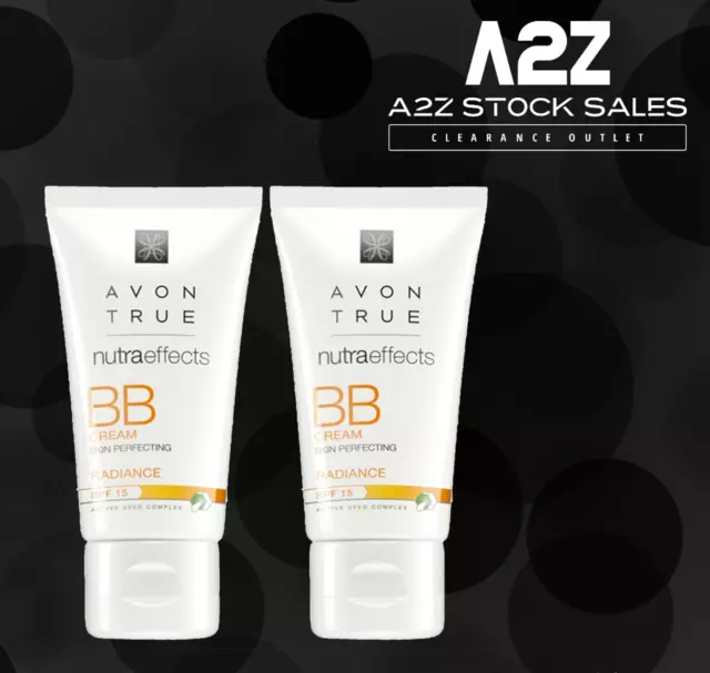 2x Avon True NutraEffects BB cream Skin Perfecting Radiance SPF15 - EXTRA LIGHT