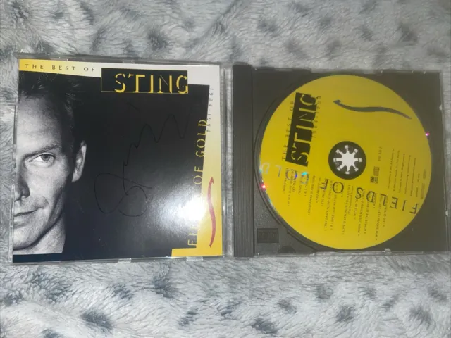 Sting Autogramm Autograph signed CD Fields of Gold