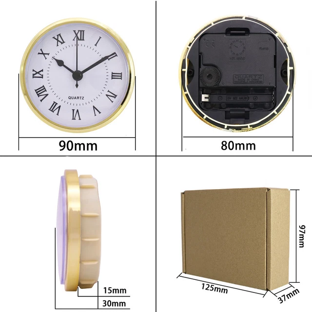 QUARTZ BEZEL CLOCK Watch Movement Insert Gold With Arabic Numerals £7. ...