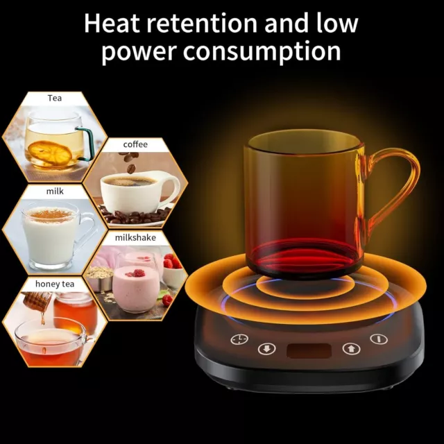 Coffee Mug Warmer Electric Cup Warmer for Office Desk Use 9 Hour Timer NO CUP 3