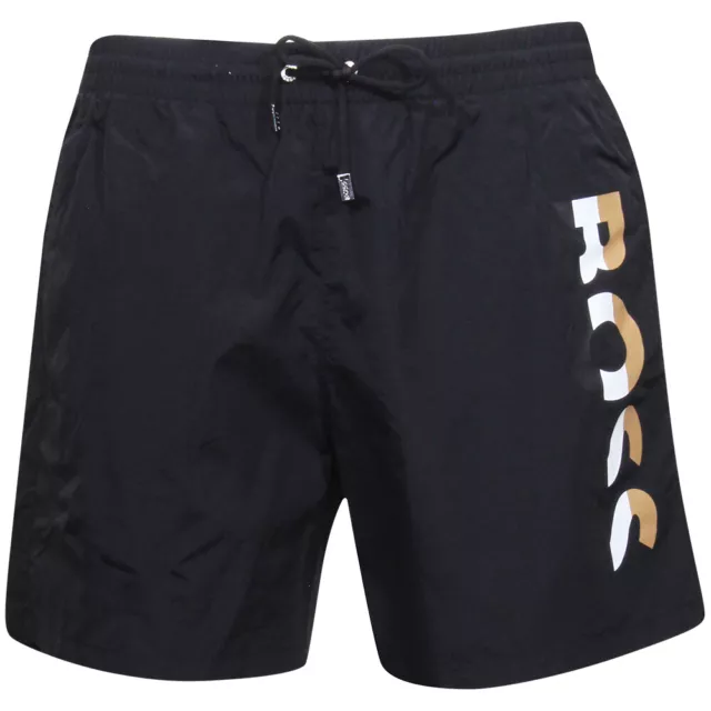 Hugo Boss Men's Bold Swim Trunks Black Swimwear Shorts