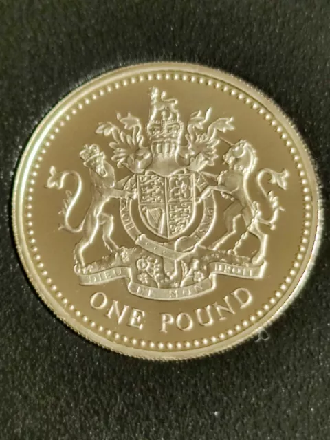 1998 Elizabeth II £1 One Pound PROOF Coin, Royal Arms 🇬🇧