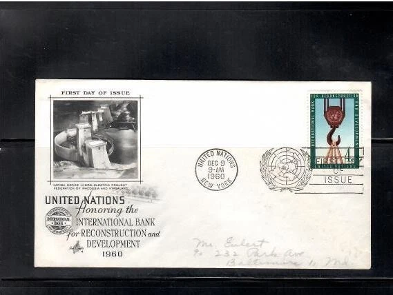 Lot# 4093 United Nations FDC International bank 1960