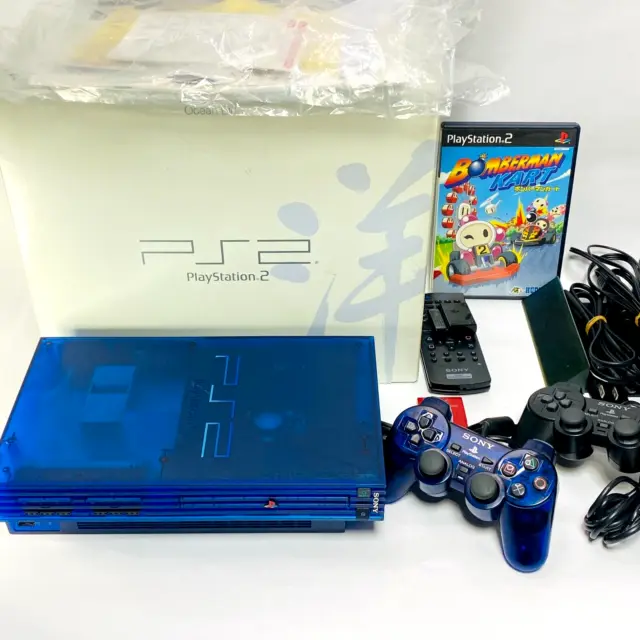 Sistema de consola Sony PS2 Ocean Blue SCPH-37000 PlayStation 2 región JP...