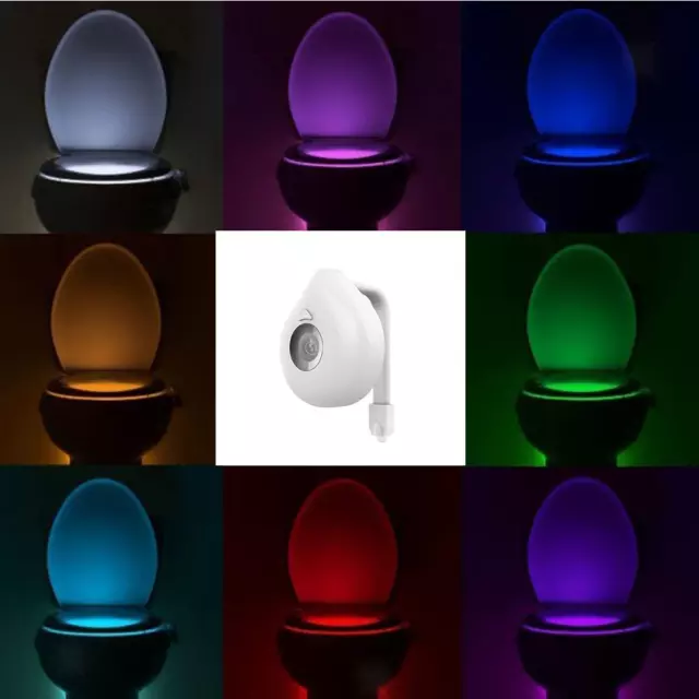 Lampe LED Nuit pour Siège de Toilettes Veilleuse WC pour Sécurité-Goutte