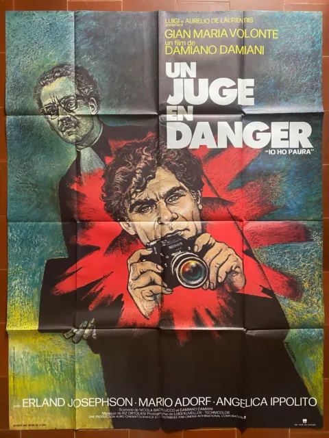 Affiche UN JUGE EN DANGER Damiano DAMIANI Gian Maria VOLONTE M.ADORF 120x160cm