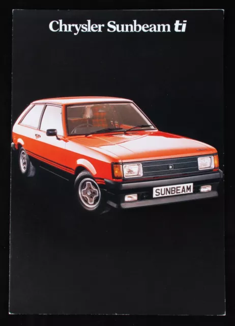 vintage Chrysler Sunbeam TI fold out car brochure, c.1979, C9573/1/125