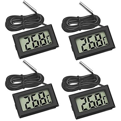 Unigear Termometro Digitale per Frigorifero 2PZ LCD Display Termometri Impermeabile da Congelatore Frigo Freezer con Gancio 