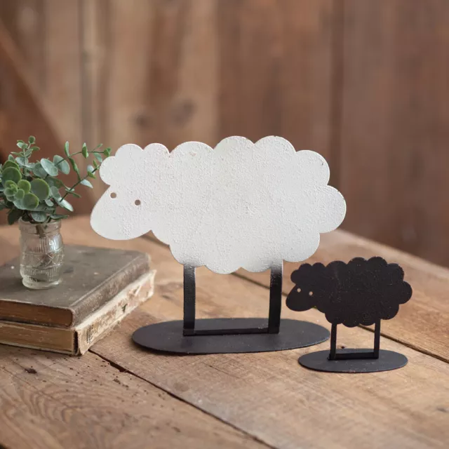 Sheep Duo Cast Iron Tabletop Figurine Statue Centerpiece Home Decor Gifts