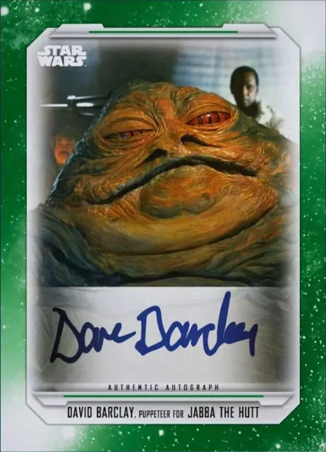 2019 Topps Star Wars DAVID BARCLAY Autograph as JABBA THE HUTT SIG Digital Card