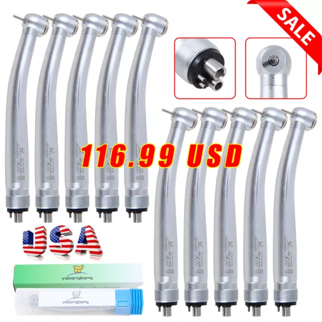 10* NSK PANA MAX Style Dental High Speed Handpiece Push Button 4Hole Big Turbine