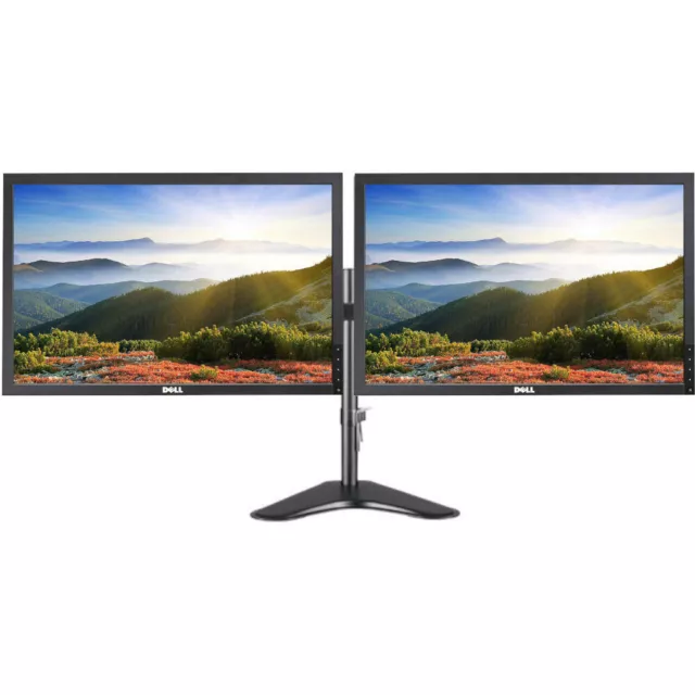 Dual Dell P2210t 22" Widescreen Monitor + articulating dual display mount