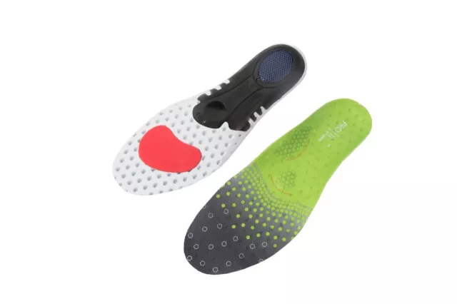 Hydro-Tech Sports Orthotic Sports Insoles with Impact shell absorber Green