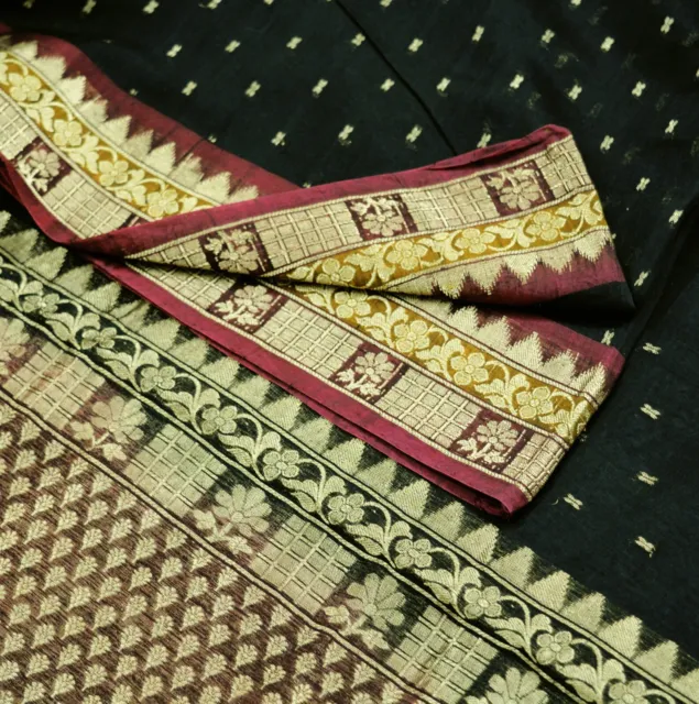 Saris pesados ​​de colección saris de seda pura brocado indio sari 5 yardas étnica zari