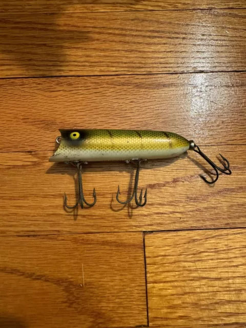 VINTAGE HEDDON LUCKY 13 Fishing Lure Minnow Perch Scale Plastic $16.99 ...