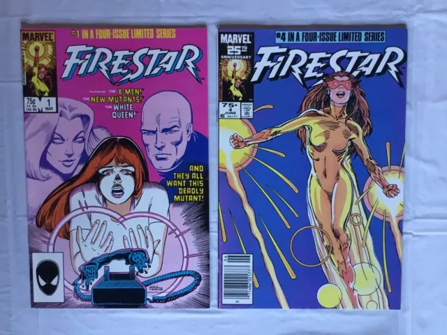 FIRESTAR 1986 #1 & #4 Hellfire Club, White Queen(Emma Frost)Hot Books High*Grade