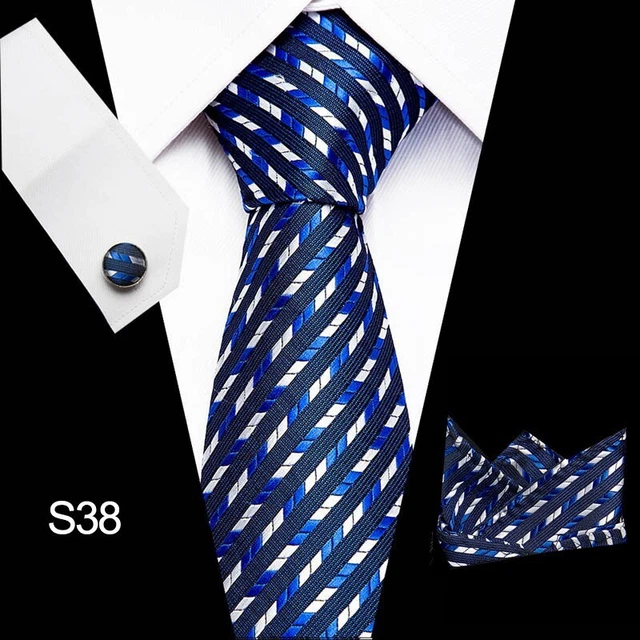 Mens Ties Tie  Paisley Silk Necktie Hanky Set Wedding S38