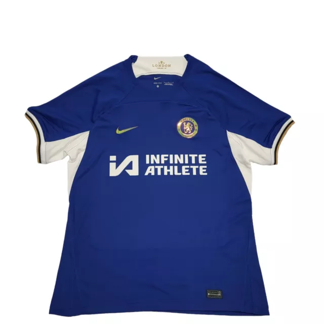 Nike Dri-Fit Chelsea FC Blue Home Kit Football Shirt Uk Men's Size L CC383