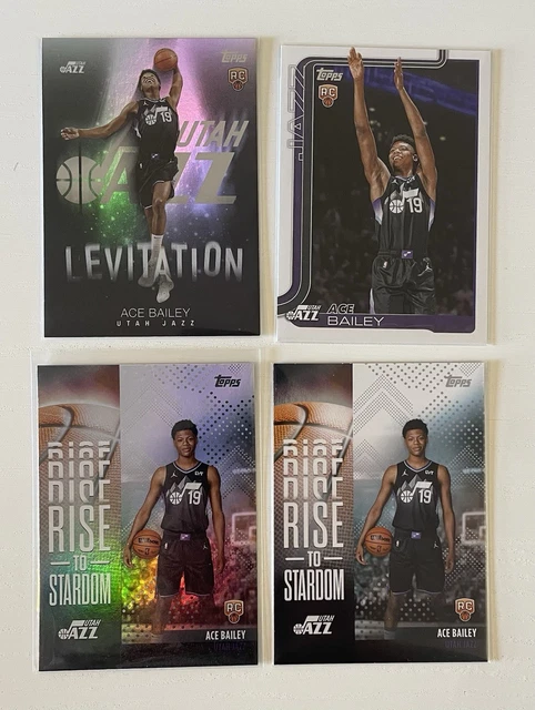 TOPPS 2025/26 NBA 4 Cards Ace Bailey RC Levitation + Rise To Stardom ...