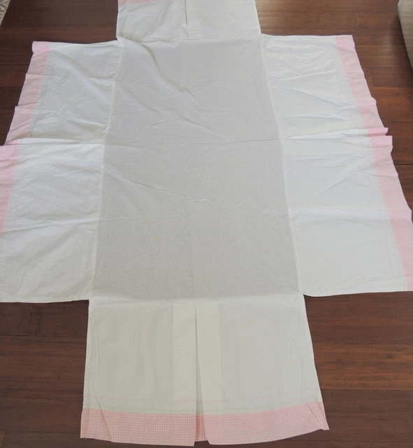 Falda de cama con volantes Pottery Barn Kids rosa gingham