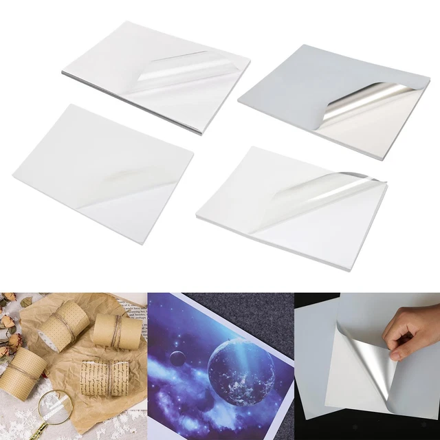50 Feuilles A4 Papier Autocollant Imprimable Jet D'encre & Laser - Blanc Mat Imperméable, Ultra Résistant Pour DIY