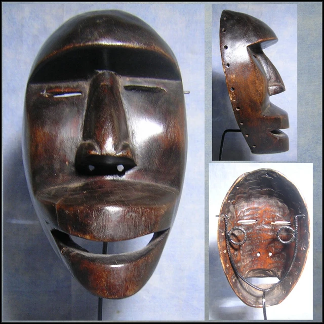 Masque Tribal Africain Bété - Ancien Art Premier - Côte D'Ivoire - 30cm