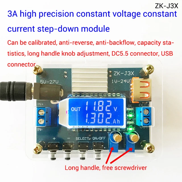 DC DC BUCK Converter CC CV Power Supply Module Adjustable Voltage ...