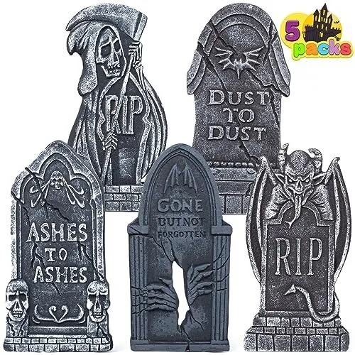JOYIN Lot de 5 tombes de décoration en Mousse pour Halloween, décorations en For