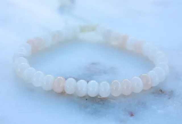 6-7mm natural pink agate stone bracelet/natural raw/Chakra/ Reiki/Healing Energe