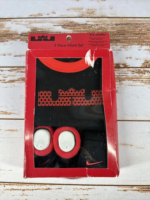 New NIKE Lebron James Baby Boy 3 Pc Set 0-6Month