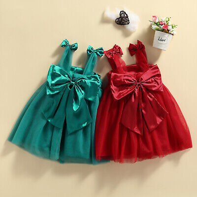 Flower Girls Bridesmaid Dress Baby Kids Party Lace Bow Wedding Dresses Princess