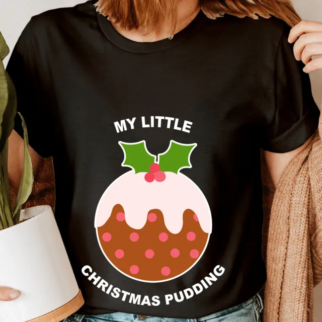 My Little Christmas Maternity Pregnancy Mummys Gift Funny Womens T-Shirts #UJG