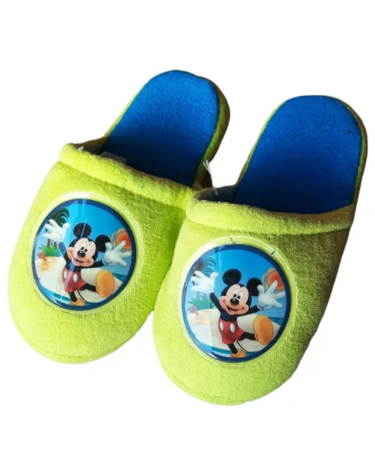 Pantofole Mickey Mouse Disney Antiscivolo Ciabatte A Punta Chiusa Bambin Tg26/27