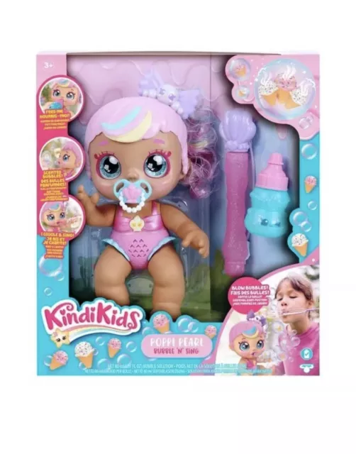 Kindi Kids Poppi Pearl Bubble n Sing Doll With Sounds Brand New