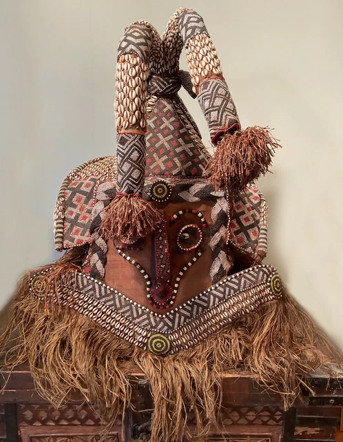 Kuba Moshambwooy Helmet Mask Elephant Congo African Art