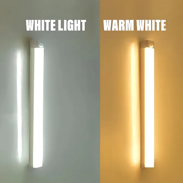 STRIP LIGHT LED PIR Motion Sensor Wireless USB Rechargeable Cabinet ...