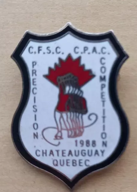 Pins  Badge  "Precision Competition C.f.s.c / C.p.a.c   Chateauguay Quebec"