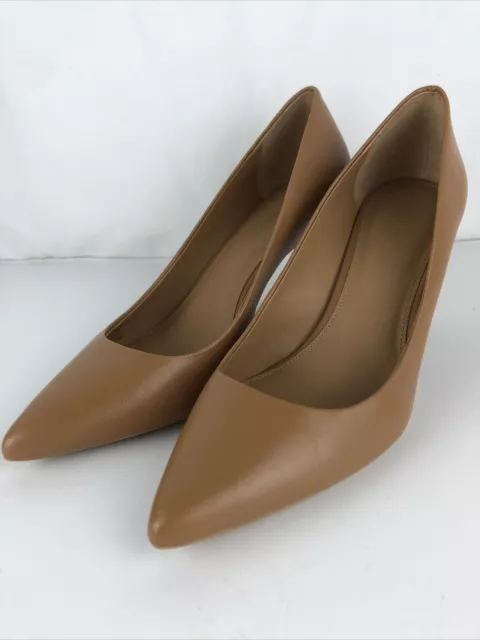 Calvin Klein Womens Gayle 34E7121 Brown Pointed Toe Stiletto Pump Heels Size 9.5