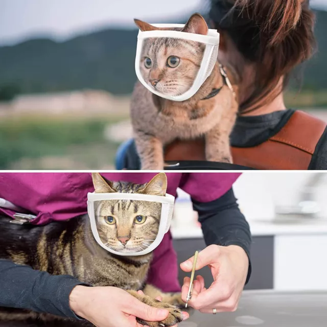 Breathable Cat Muzzle Anti-Bite Grooming Mask Anti-Licking Protective Space✅