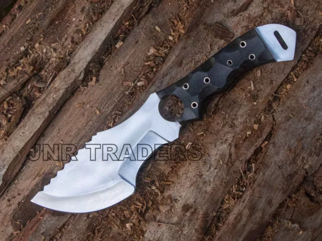 Custom Handmade Tracker Knife with horizontal carry Sheath Camping knife 3730 2