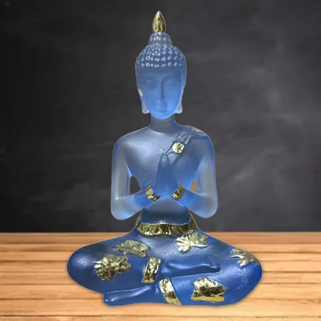 Sitting Thai Buddha Statue Resin Figurine Yoga Praying Collectible Sculpture