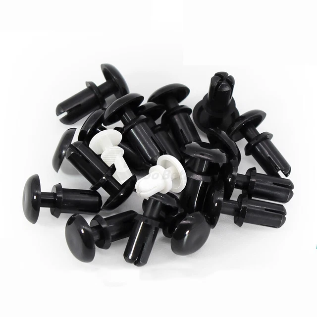 Rivetti a scatto in nylon 2 mm-6 mm rivetti a clip push elementi di collegamento bianco/nero
