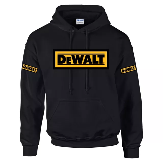 DeWalt Printed Hoodie Tradesman Builders Electrician sizes Small - 6XL