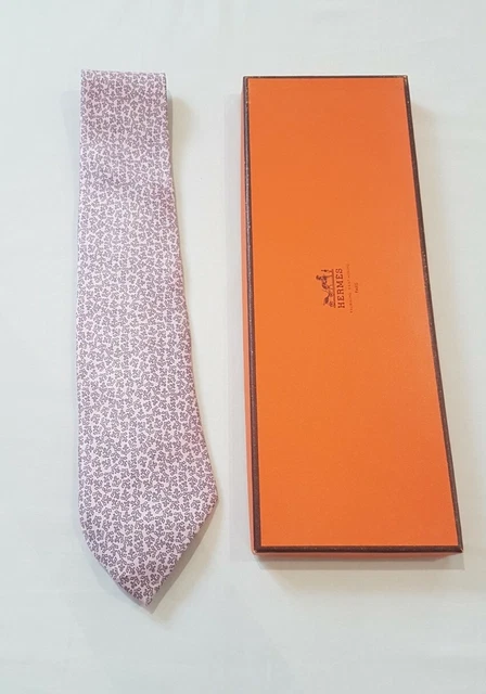 Cravate En Soie Beige Rosé - Largeur 9,5 Cm - Style Vintage - Neuf (sans étiquette)
