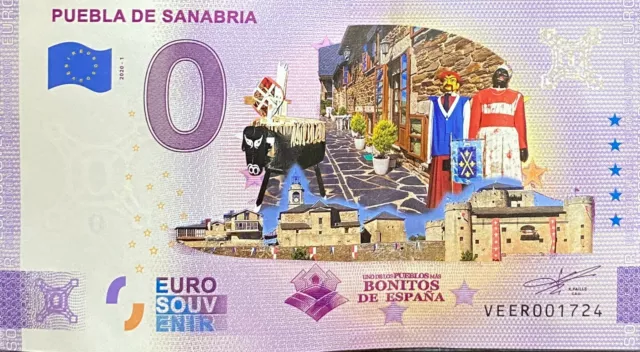 Billete 0 Euro Puebla De Sanabria España Color 2020 N º Varios