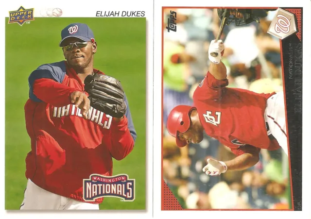 2 Different Baseball Card Lot Of Elijah Dukes 753